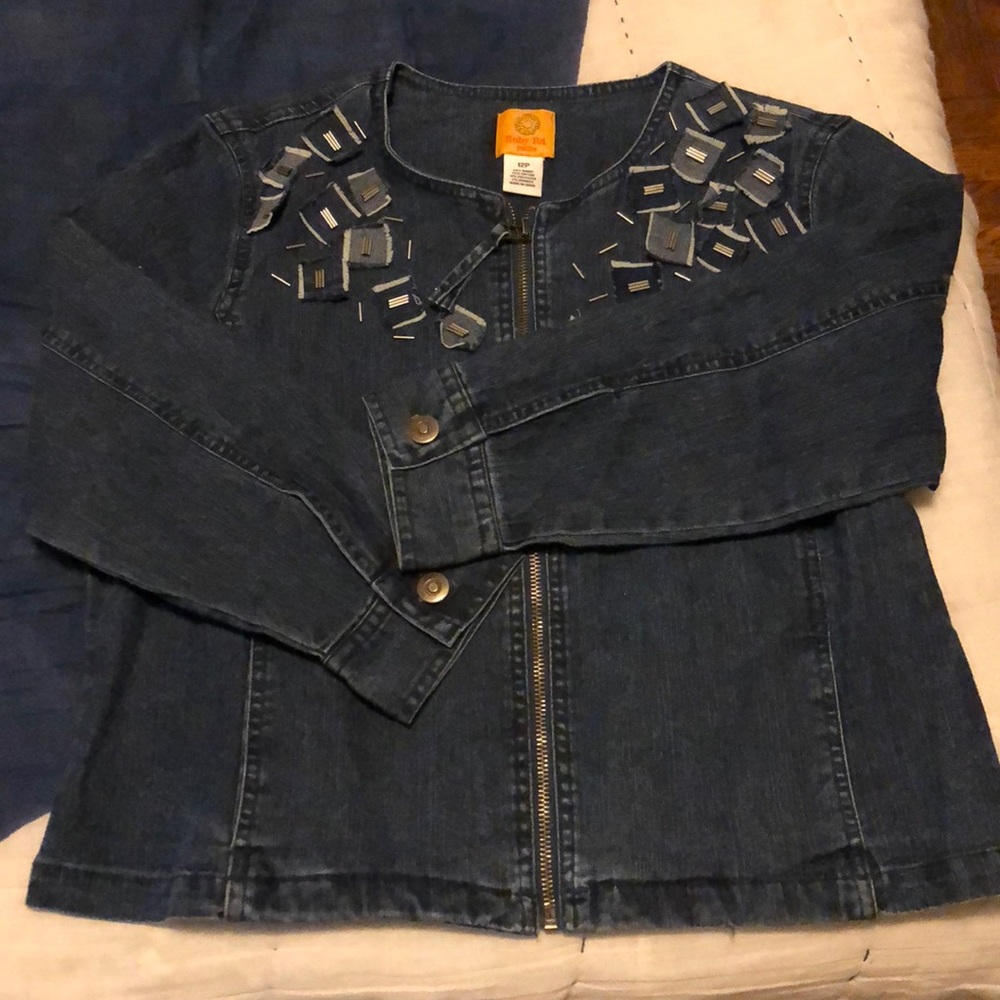 Designer Navy Blue Jean Jacket